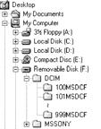 Memory Stick 의영상 [My Computer] 에표시된 [Removable disk] 또는 [Sony MemoryStick] 폴더에영상이저장됩니다. 컴퓨터에서정지영상편집하기 ImageMixer Ver.1.5 for Sony 를사용하여캠코더에서복사한정지영상을컴퓨터에서편집및저장할수있습니다.