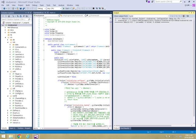 Visual Studio 로 C# 독립형서버만들기 Visual Studio IDE 넷드론유니티와 Study Server 는 Windows 의 Visual Studio 2010 / 2015 와.NET Framework 4.
