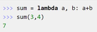 Lambda 함수 lambda는함수를생성할때사용하는예약어