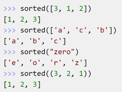 sorted(iterable):