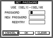 264 19 장 기타기능 3 PASSWORD 이버튼을사용하여현재비밀번호를변경할수있습니다. 커서를 PASSWORD 버튼에놓은후 [ENTER] 를누릅니다. 비밀번호를변경할수있는 Set Password 창이나타납니다. PASSWORD 필드에현재비밀번호를입력하고 NEW PASSWORD 필드에새로운비밀번호를입력합니다.