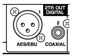 2TR IN DIGITAL 2는 RCA 포노 (phono) 커넥터이며소비자포맷 (IEC-60958) 디지털오디오를수용합니다. 이커넥터에서입력된신호를임의의입력채널로패치할수있습니다 (110 페이지참조 ). MONITOR [2TR D1] 및 [2TR D2] 버튼을사용하여컨트롤룸 (Control Room) 모니터를통해이입력을모니터할수있습니다.