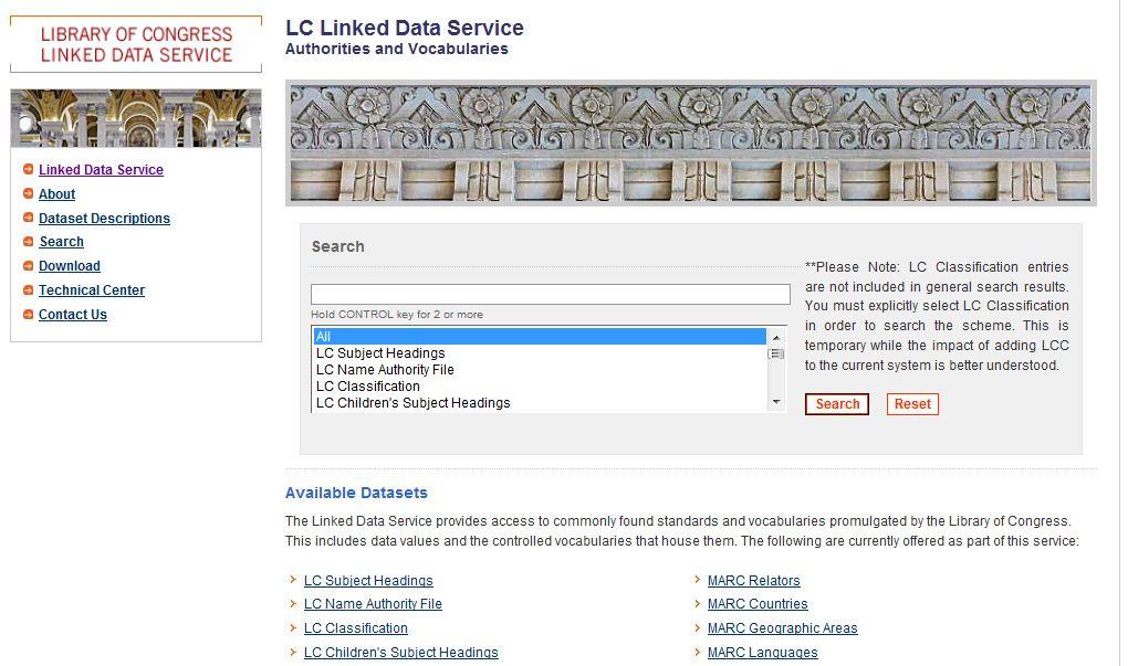 < 그림 1> LC 의링크드데이터서비스사이트 인명전거데이터의경우, 기존 MARC21로구축된데이터를 RDF로변환하고, LCCN(Library Congress Control Number) 을이용하여 URI를부여하고있다.
