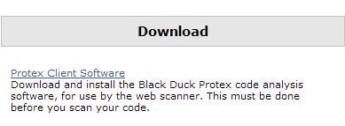 http://protex.blackducksoftware.co.kr 로접속한후로그인합니다.