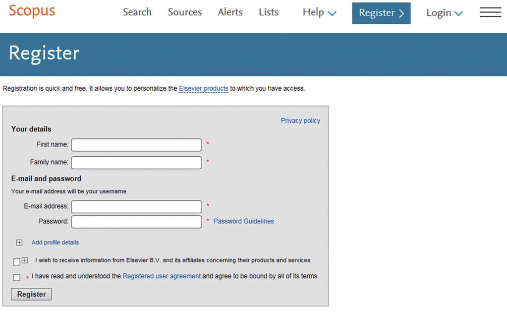 개인 ID 생성및 Alert 설정 회원가입새로운 ID 생성을위해웹페이지상단의 Register 를클릭하여