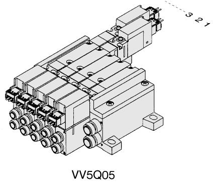000 C Kit( 콘넥터 Kit) 각각의밸브에리드선을취출한표준타입입니다. 최대 연 U 측 매니폴드사양 시리즈 VQ000 배관방향횡횡 배관사양접속구경 (P), (R) (A), (B) C C, C, M C8 C, C, C, M 적용 최대 연최대 연 D 측 SOL.