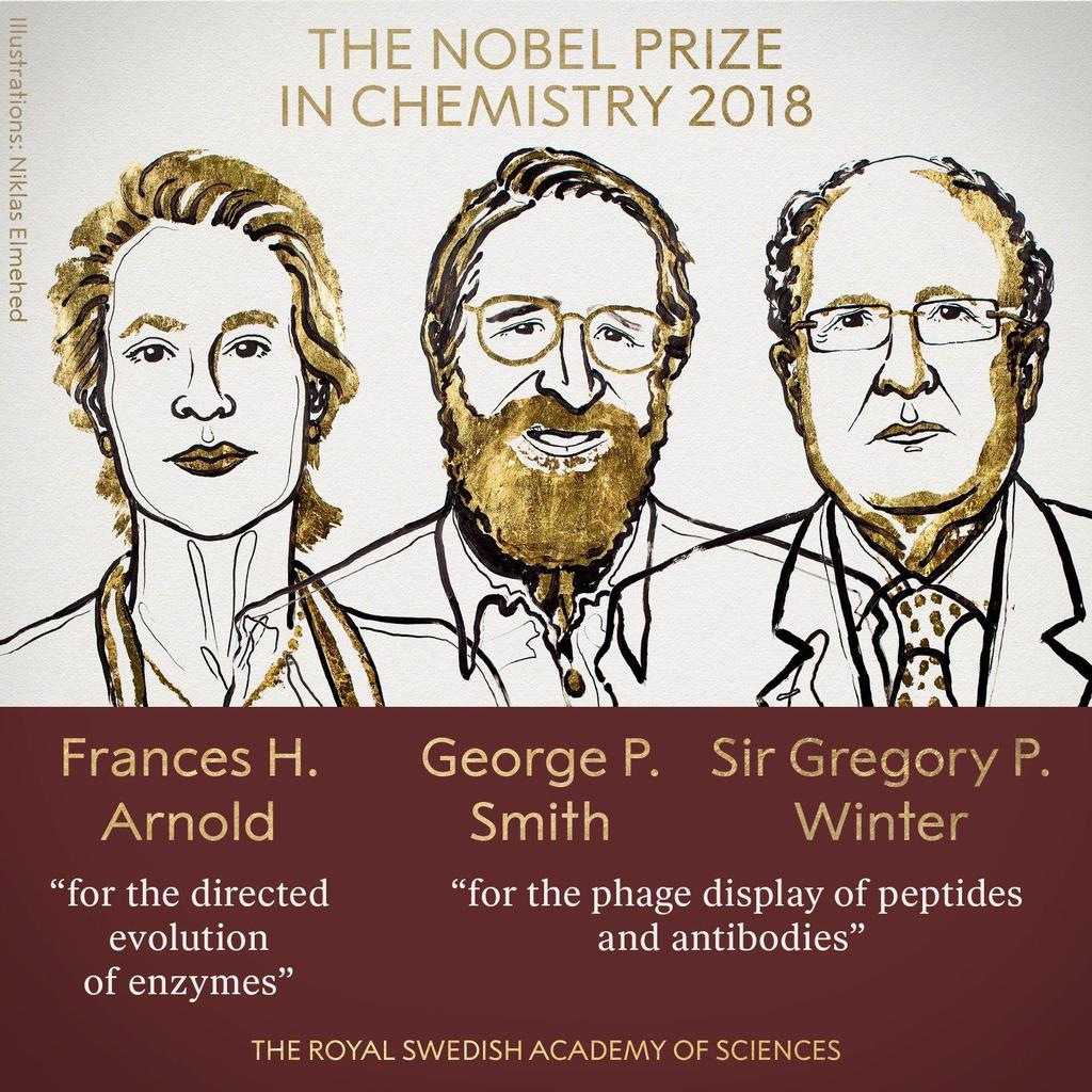 Nobel laureates since 1901 and 2018: 180 chemists 5 Female Nobel laureates - Marie Curie (1911) -