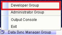 2.3 DSM 개발 [ 그림 5] 왼쪽하단에 Group 을선택하여 Developer Group 을선택한다.