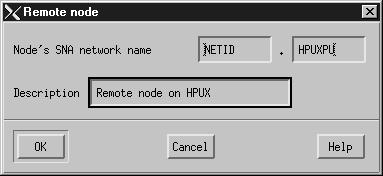 Using SNAP IX 4. Type the Node s SNA network name ( 13 ) and a Description. 5. Click OK. 6.