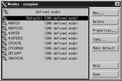 Using SNAP IX 3. Click Modes. The following panel is displayed: 4. Click Add.
