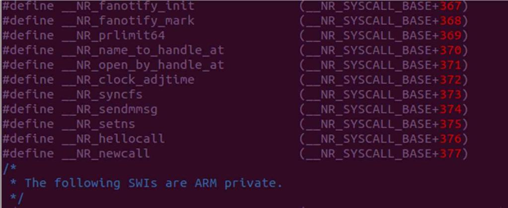 v System call 번호할당 Ø [kernel4412] / arch/arm/include/asm/unistd.