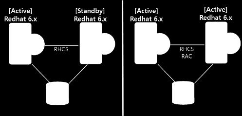 Cluster/RAC 환경 ( 고객사 PoC 사례 ) 환경 업무 내용 SKT 통신과금한도관리 OS Redhat Linux 6.