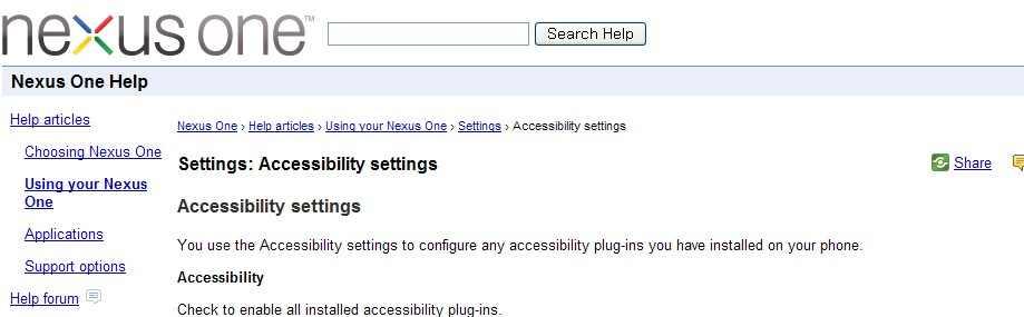3. Mobile Devices Nexus One Accessibility Settings: Kickback, Talkback, Soundback Voice Input & Output http://www.google.