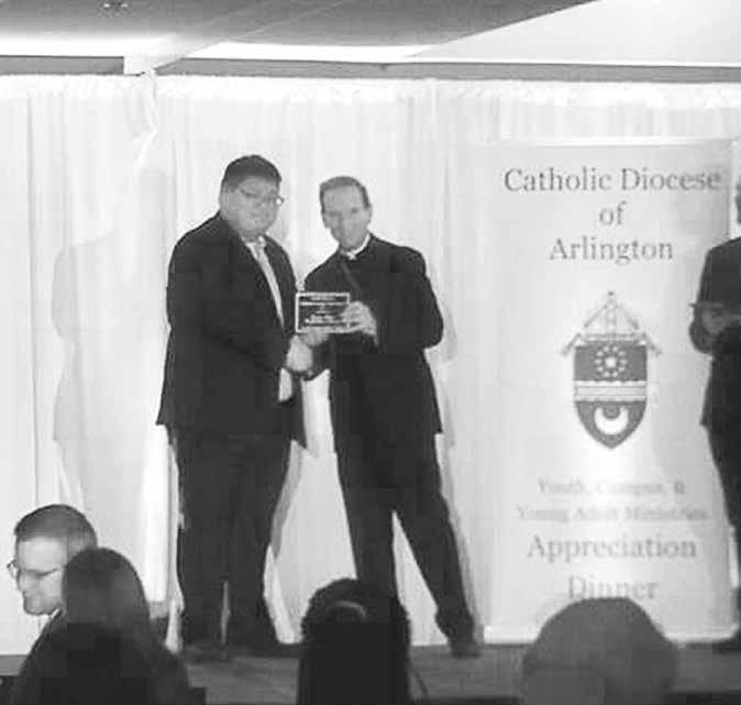 The award was handed by Bishop Burbidge as a sign of gratitude for his outstanding and dedicated service as Altar Server Director for St. Paul Chung Parish.