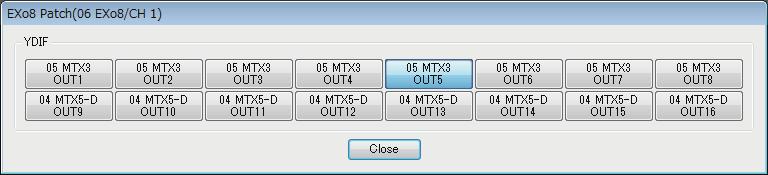 EXo8 Patch 대화상자 제 4 장시스템화면 EXo8 Patch 대화상자 EXo8