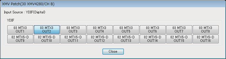 XMV Patch 대화상자 제 4 장시스템화면 E 채널이름채널이름을표시합니다.