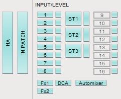 [MTX]/[MRX] 탭 필터불러오기를설정할 MTX/MRX 장치를선택할수있습니다. 이탭은 UNIT ID 및기기이름을표시합니다. [All On] 버튼현재선택된탭의모든버튼을켭니다 ( 파란색 ).