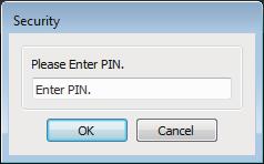 [PIN Code] [Security] 체크박스를선택한경우, PIN 코드를입력합니다 ( 단일바이트숫자 4 개 ). 단일바이트숫자외다른것을입력하거나 PIN 코드를공란으로입력할수없습니다. 주 이대화상자에서 PIN 코드를볼수있습니다. 다른사용자가보지못하도록합니다.