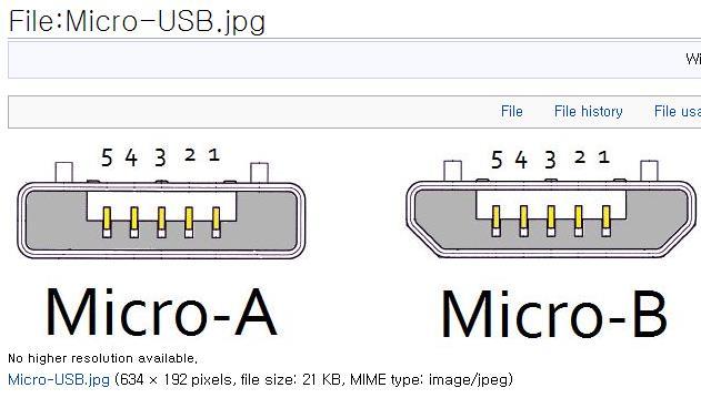 Micro USB 핀연결방법 http://commons.