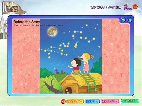 Level 4-12 We Love the Earth Lesson Plan: Week 1 Day 1 Presentation & Application [14 분 ] 1. Before the Story [Hybrid CD] Workbook Activity 의 Before the Story 메뉴를선택한다. T : Look at the pictures.