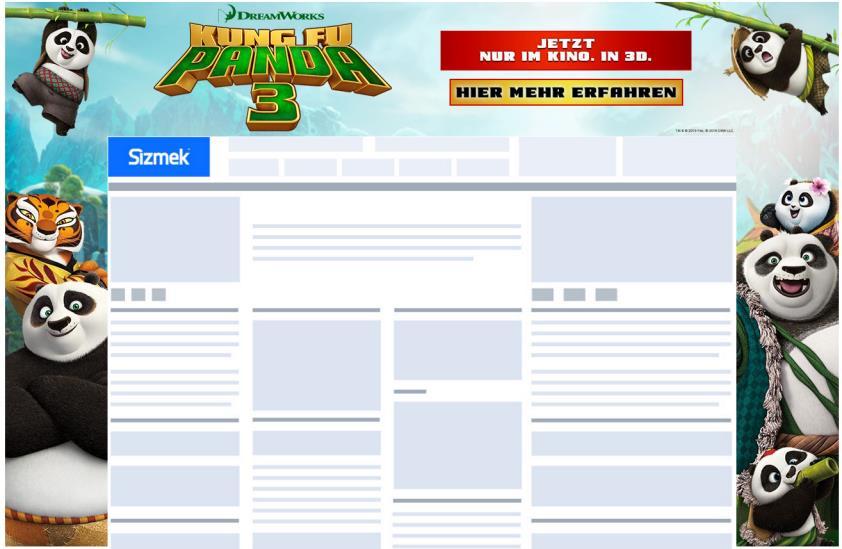 Ⅰ. 온라인 < 해외 > 확장배너로홈페이지전체를덮어주목도를높인캠페인 Kung Fu Panda 동영상배너자동재생 구분광고주 / 국가업종 / 캠페인광고형식특징 20 th Century Fox / 독일 영화 / Kung Fu Panda HTML5 Full-Screen 광고