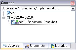 2. Synthesize & Implementation 위의과정에서편집한 VHDL 소스를