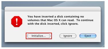 Mac OS 1. MAC 이설치된컴퓨터의사용가능한 USB 포트에제품을연결하십시오. 2. 다른드라이브를포맷하는실수를피하기위해, 컴퓨터에연결된다른모든외부저장장치를제거하십시오. 3.