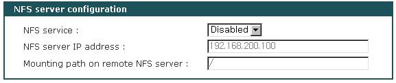 사용자는 UPSLink 시스템로그또는 UPS 경보로그설정화면에서로그저장위치를 SYSLOG 서버로지정할수있습니다. UPS 경보로그및시스템로그저장등에대한자세한정보는 3.7. UPS 경보로그와 6.2 시스템로그설정을참고하십시오. 4.7. NFS 서버설정 UPSLink는 UPS 경보내역과시스템로그를 NFS(Network File System) 서비스를통해 NFS 서버에저장할수있게하는기능을지원합니다.