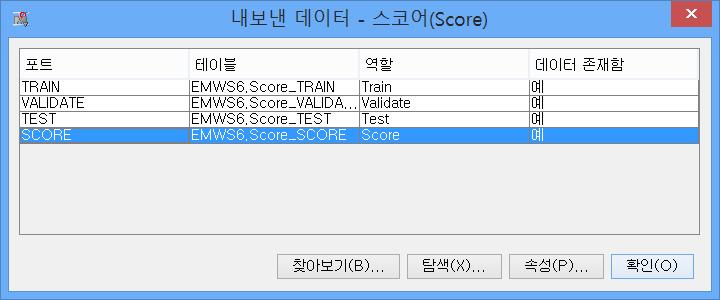 스코어 (Score) 노드 - 속성패널 스코어노드의속성패널 4 다이어그램에서스코어 (Score) 노드를클릭하여이노드의속성패널이나타나게한다.