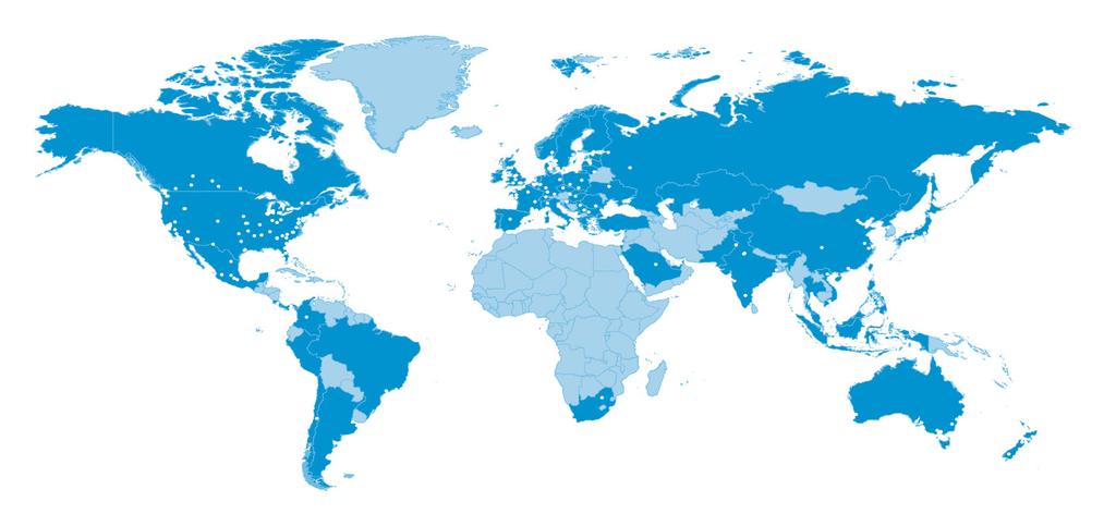 512 offices in 61 countries on 6 continents United States: 125 Canada: 36 Latin America: 18 Asia Pacific: 194 EMEA: 117 $1.