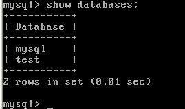 6. status 명령을입력하면 MySQL 의상태를출력한다. 7. 사용할수있는데이터베이스를확인한다. show databases 명령다음에반드시 ; 을사용하여명령을실행시킨다.. 8. MySQL이이상없이동작하면 exit; 명령을내려다시리눅스의명령프롬프트로돌아간다. 9.