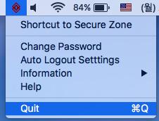 Login 메뉴에서 Quit 를선택하면로그인프로그램은종료되고 USB