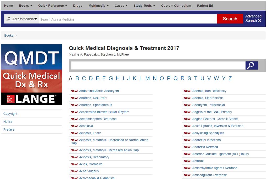 Quick Reference Quick Medical Diagnosis & Treatment