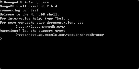c:\> md data\db 실행시, Data 폴더지정옵션 C:\mongodb\bin> mongod.exe --dbpath c:\data\db Shell 실행 C:\mongodb\bin> mongo.exe java 에서의이용 mongodb java 에서의활용 maven dependency. <dependency> <groupid>org.