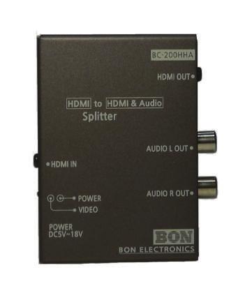 Converter BC-200HHA 입력임베디드 HDMI 오디오를 L/R 오디오로분리해서출력합니다.