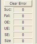 밑의 Save Count에는저장된프레임의개수를보여준다. (4) Clear Error 아래 error 숫자를 0 으로초기화한다. Suc : 이미지전송상태가좋음을나타낸다.