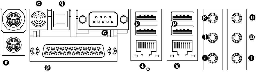 한국어 1-8 I/O 후면패널소개 Italiano Deutsch Español PS/2 키보드및 PS/2 마우스커넥터 PS/2 포트키보드와마우스를설치하려면, 마우스는위쪽포트 ( 녹색 ), 키보드는아래쪽포트 ( 자주색 ) 에연결하십시오. LPT ( 병렬포트 ) 병렬포트는프린터, 스캐너및기타주변장치를연결할수있습니다.