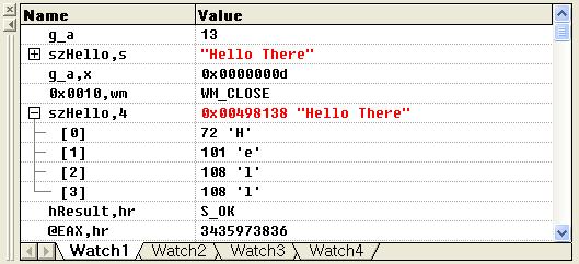 5-3. 팁과꼼수 (1) 데이터와표현식표현형식을사용하여표시하기 Watch 창에, 를쓰고정해진각형식에따라덧붙인다.