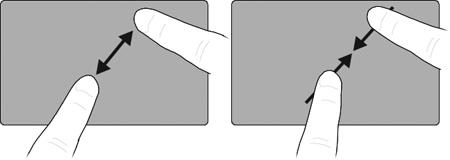 주 : 스크롤속도는손가락빠르기에따라결정됩니다. 확대 / 축소 확대 / 축소기능으로 PDF, 이미지, 사진등항목을확대또는축소할수있습니다. 손가락두개를터치패드에갖다대고손가락을벌리면개체크기가점점커집니다.