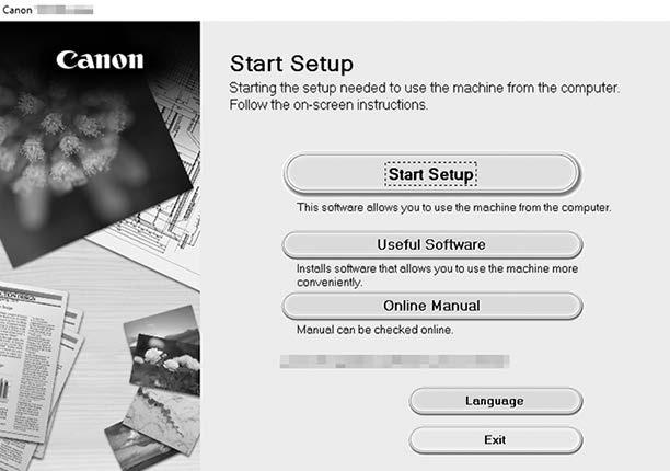 Windows 7 을사용하는경우 : a 컴퓨터에 Setup CD-ROM 을로드합니다. b 자동실행 (AutoPlay) 화면이나타나는경우 Msetup.