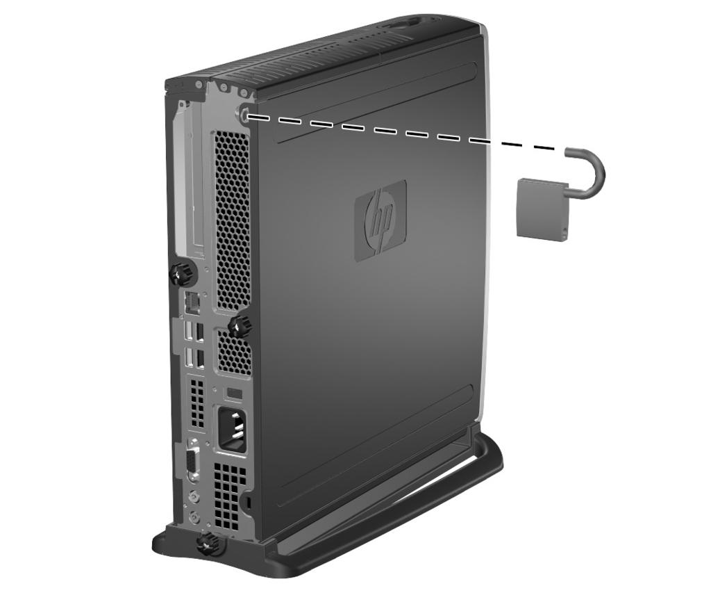 보안규정 패드락설치 입 / 출력보안 HP Compaq 비즈니스데스크탑에서사용할수있는보안기능에대한자세한내용은