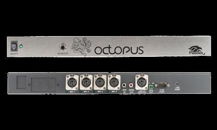 1.1 HD 회의실구성장비 에코켄슬레이터 모델명 : Octopus 제조사 : Phoenix Audio 용도 : 에코켄슬레이션, 노이즈켄슬레이션기능제공 사양및특징 Inputs Designation: Microphone (mixer inputs), Auxiliary, Sound Reinforcement Number of inputs: 4 per unit