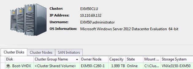 4 장 : 솔루션구축 EMC Storage Integrator 를사용하여 Exchange 용 CSV 디스크관리 ESI 를사용하여 CSV 디스크를효율적으로보고관리할수도있습니다. 그림 24 에는 ESI GUI 의동일한 CSV 디스크가나와있습니다. 그림 24. EMC Storage Integrator 의 CSV 디스크 자세한내용은 Windows Suite 용 EMC Storage Integrator 제품가이드를 참조하십시오.