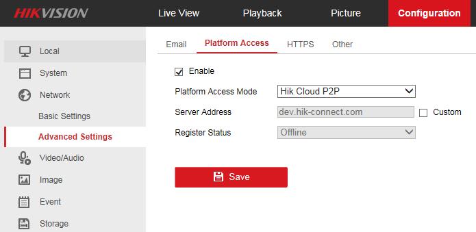 Hik Cloud P2P를사용하려면두단계를거쳐야합니다. 첫번째, DVR 및 NVR 또는 IP 카메라장치에서 Hik Cloud P2P를활성화하십시오.