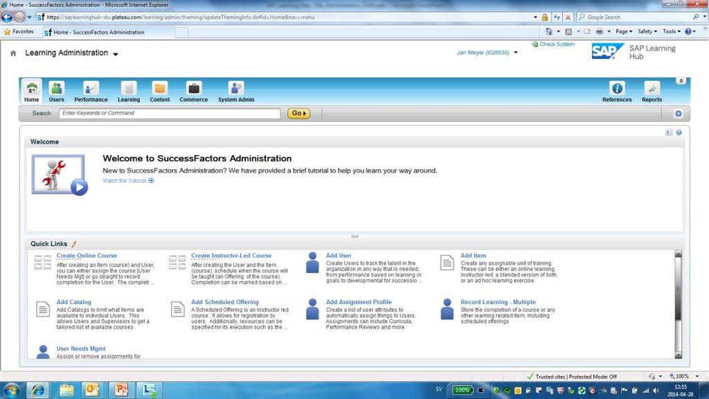 SAP Learning Hub Powerful Learning Management System capabilities 개인학습이력과수료관리 대규모레포팅 * 컨텐츠업로드 * SAP and non-sap