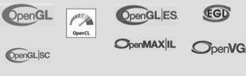 는모바일기기관련산업체들의표준컨소시엄인크로노스그룹 (Khronos Group) 에서 OpenGL 의전체표준을관리하고있다.