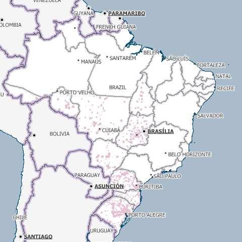 17% 를보유한 자회사 Tele Norte Celular Participacoes SA(TNCP) 가 2007년 12월인수한 Amazônia Celular를통해 Amapá, Amazonas, Maranhão, Pará, Roraima도 Oi Móvel의서비스커버리지에포함됨에따라 전역에해당됨 Oi의실질적커버리지는거의브라질 - 2007년 3G 주파수를배당받은