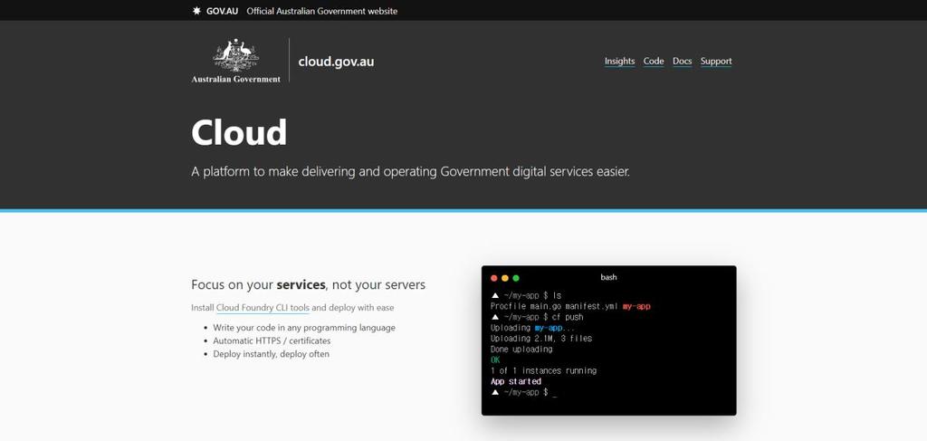 ( 참고 ) 완전관리형 PaaS 클라우드서비스 cloud.gov & cloud.gov.au Cloud.