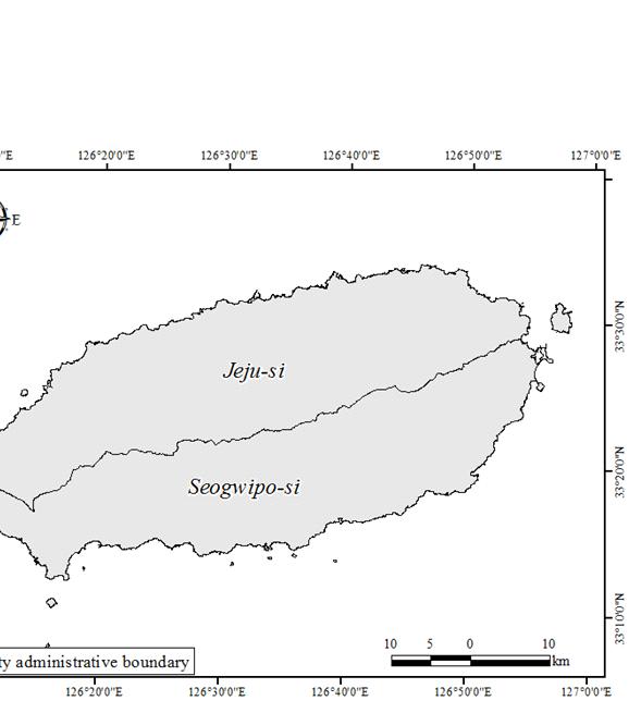 토지부문온실가스통계산정을위한토지이용변화평가방법비교 331 Fig. 1. Study area. (a) Sample point (2 km 2 km) (b) Sample point (4 km 4 km) Fig. 2. Sample point location by sampling intensity.