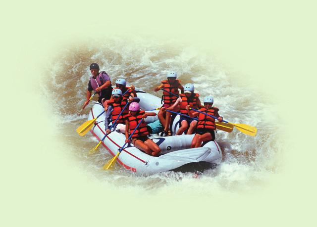 3 Exercise and Have Fun through Rafting! (A) Are you tired of the same old sports? Do you want to get exercise and have fun at the same time? Then, try rafting.
